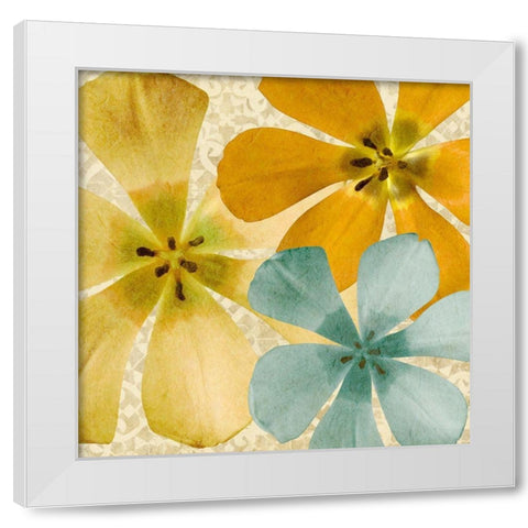 Springtime Glow II White Modern Wood Framed Art Print by Saunders, Alonzo