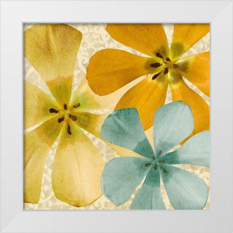 Springtime Glow II White Modern Wood Framed Art Print by Saunders, Alonzo