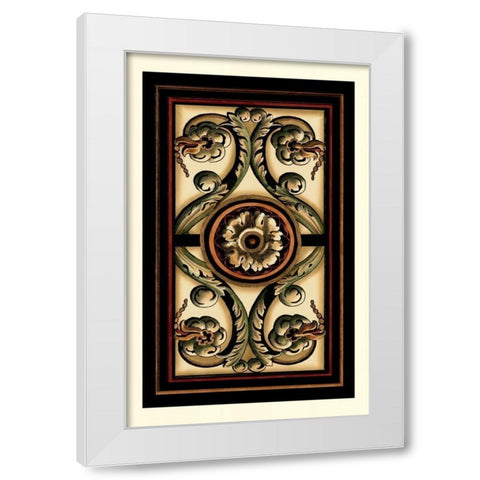 Panel Motifs II White Modern Wood Framed Art Print by Vision Studio