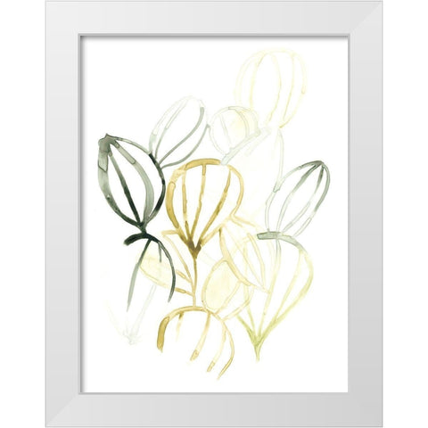 Seed Spectrum II White Modern Wood Framed Art Print by Vess, June Erica