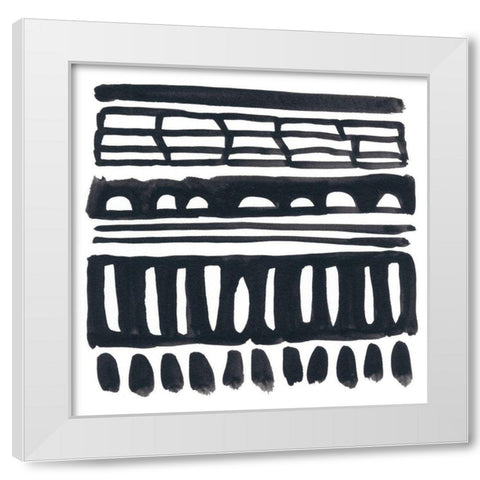 Weft I White Modern Wood Framed Art Print by Vess, June Erica