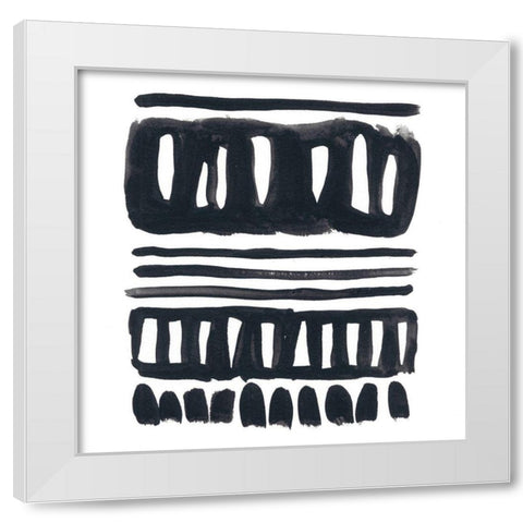 Weft II White Modern Wood Framed Art Print by Vess, June Erica