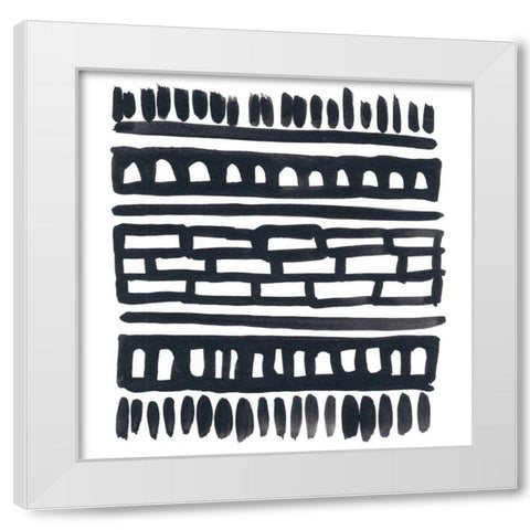 Weft III White Modern Wood Framed Art Print by Vess, June Erica