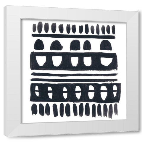 Weft IV White Modern Wood Framed Art Print by Vess, June Erica