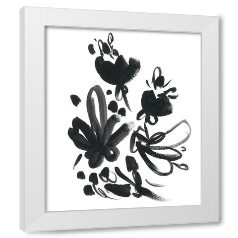 Cameo Bloom II White Modern Wood Framed Art Print by Vess, June Erica