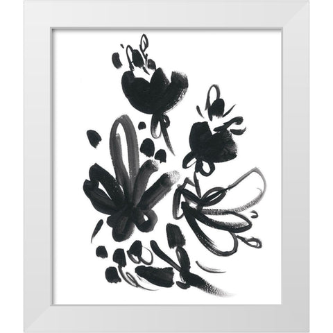 Cameo Bloom II White Modern Wood Framed Art Print by Vess, June Erica