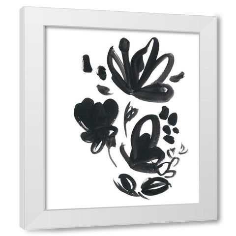 Cameo Bloom IV White Modern Wood Framed Art Print by Vess, June Erica
