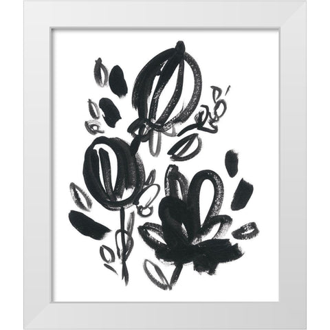 Cameo Bloom VI White Modern Wood Framed Art Print by Vess, June Erica