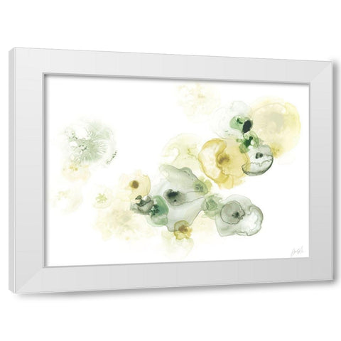 Rock Lichen I White Modern Wood Framed Art Print by Vess, June Erica