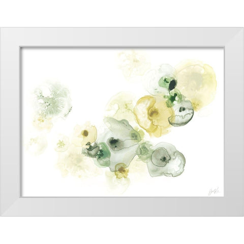 Rock Lichen I White Modern Wood Framed Art Print by Vess, June Erica