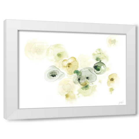 Rock Lichen II White Modern Wood Framed Art Print by Vess, June Erica