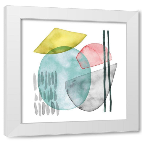 Pastel Formation I White Modern Wood Framed Art Print by Popp, Grace