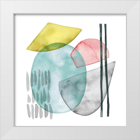 Pastel Formation I White Modern Wood Framed Art Print by Popp, Grace