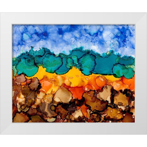 Autumn Terrain I White Modern Wood Framed Art Print by Moore, Regina