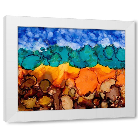 Autumn Terrain II White Modern Wood Framed Art Print by Moore, Regina