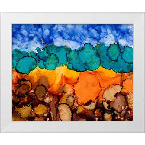Autumn Terrain II White Modern Wood Framed Art Print by Moore, Regina