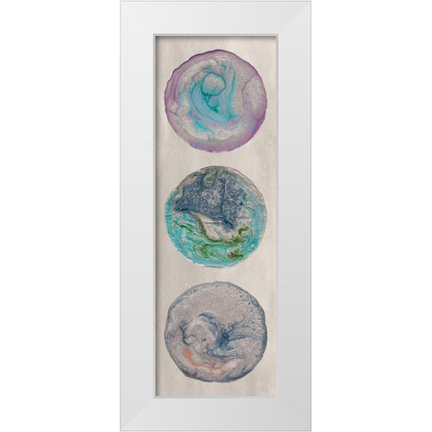 Planet Trio I White Modern Wood Framed Art Print by Ludwig, Alicia