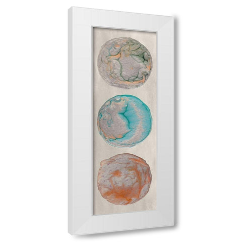 Planet Trio II White Modern Wood Framed Art Print by Ludwig, Alicia