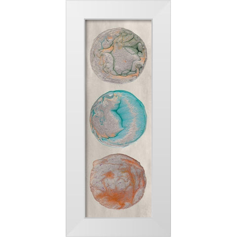 Planet Trio II White Modern Wood Framed Art Print by Ludwig, Alicia