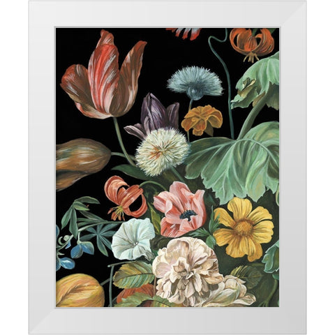 Baroque Floral I White Modern Wood Framed Art Print by Wang, Melissa