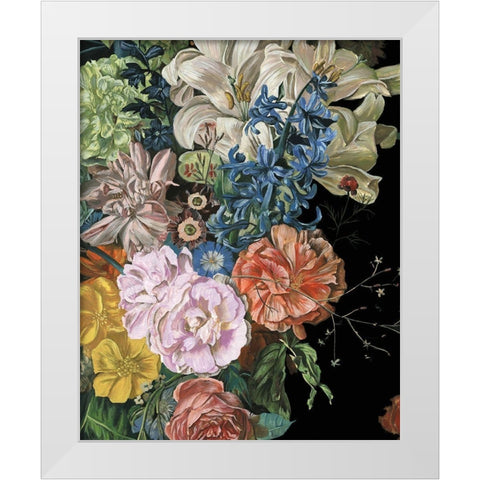 Baroque Floral II White Modern Wood Framed Art Print by Wang, Melissa