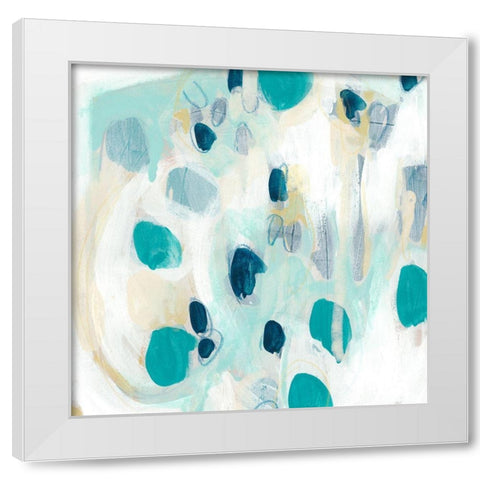 Sky Pebbles I White Modern Wood Framed Art Print by Vess, June Erica