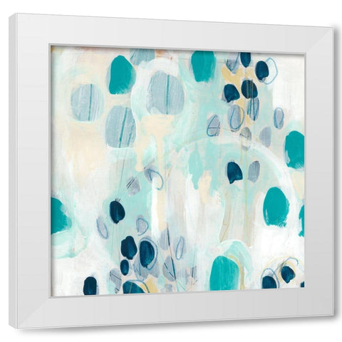 Sky Pebbles III White Modern Wood Framed Art Print by Vess, June Erica