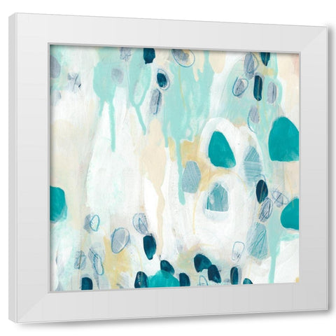 Sky Pebbles IV White Modern Wood Framed Art Print by Vess, June Erica