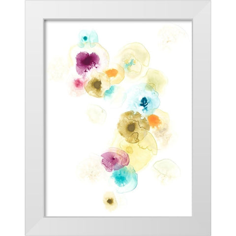Petri II White Modern Wood Framed Art Print by Vess, June Erica