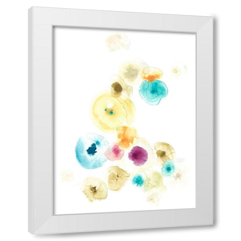 Petri III White Modern Wood Framed Art Print by Vess, June Erica