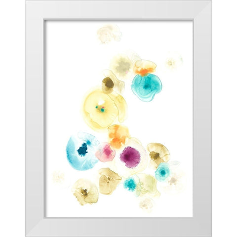 Petri III White Modern Wood Framed Art Print by Vess, June Erica