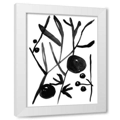 Graze I White Modern Wood Framed Art Print by Zarris, Chariklia