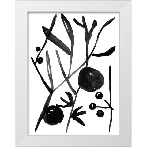 Graze I White Modern Wood Framed Art Print by Zarris, Chariklia