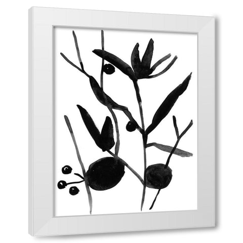 Graze II White Modern Wood Framed Art Print by Zarris, Chariklia