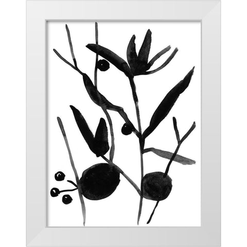 Graze II White Modern Wood Framed Art Print by Zarris, Chariklia