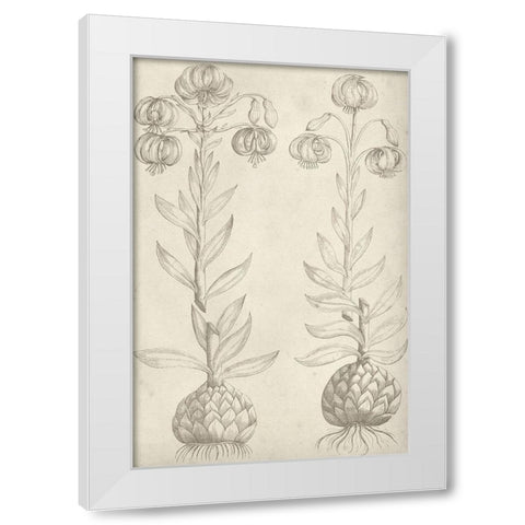 Fresco Floral II White Modern Wood Framed Art Print by Vision Studio