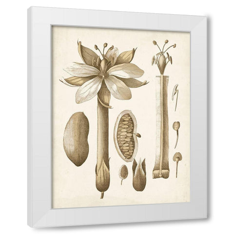 Ochre Botanical I White Modern Wood Framed Art Print by Vision Studio