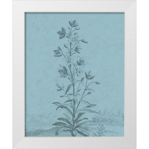 Botanical on Teal II White Modern Wood Framed Art Print by Vision Studio