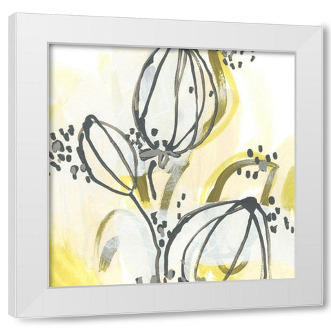 Podular I White Modern Wood Framed Art Print by Vess, June Erica