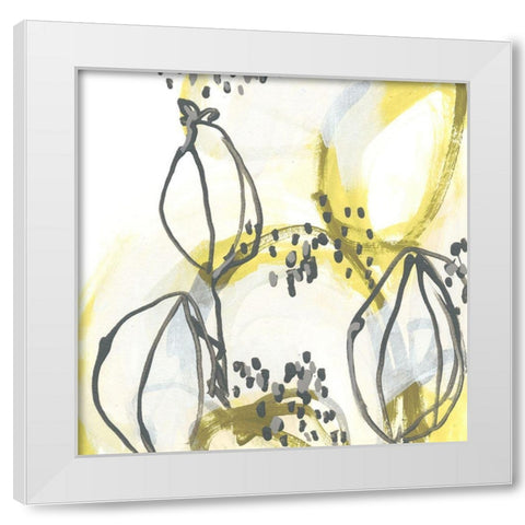 Podular III White Modern Wood Framed Art Print by Vess, June Erica