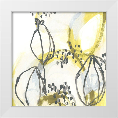 Podular III White Modern Wood Framed Art Print by Vess, June Erica