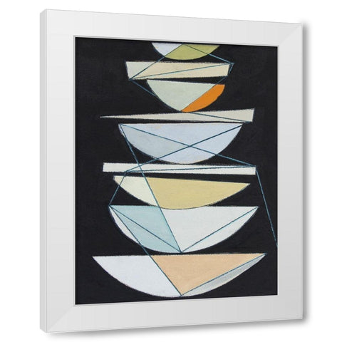 Abstract Sails IV White Modern Wood Framed Art Print by Delamater, Rob