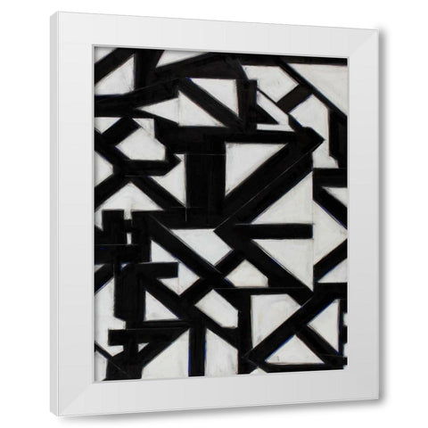 Topographic I White Modern Wood Framed Art Print by Delamater, Rob