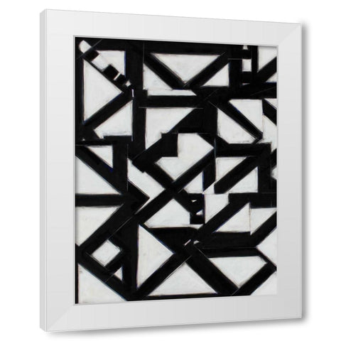 Topographic II White Modern Wood Framed Art Print by Delamater, Rob