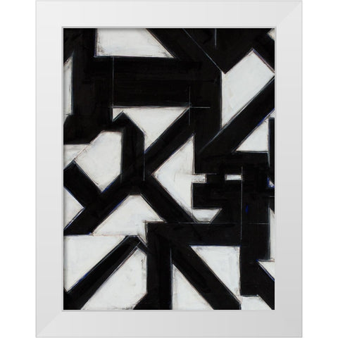Topographic III White Modern Wood Framed Art Print by Delamater, Rob