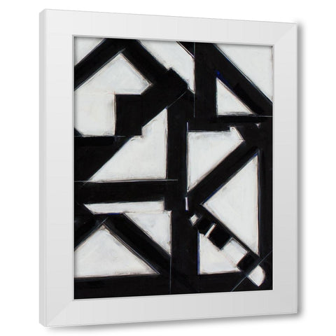 Topographic V White Modern Wood Framed Art Print by Delamater, Rob