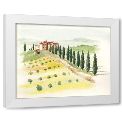 Tuscan Villa II White Modern Wood Framed Art Print by Parker, Jennifer Paxton