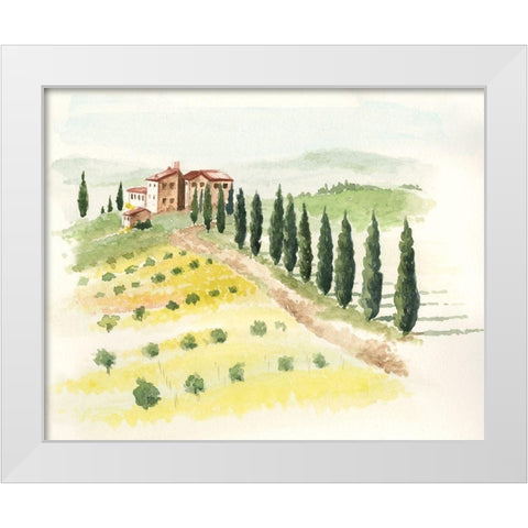 Tuscan Villa II White Modern Wood Framed Art Print by Parker, Jennifer Paxton