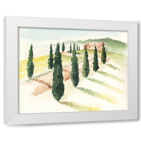 Tuscan Villa IV White Modern Wood Framed Art Print by Parker, Jennifer Paxton