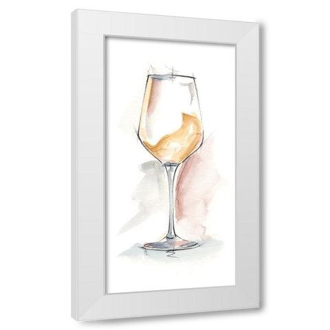 Wine Glass Study I White Modern Wood Framed Art Print by Harper, Ethan